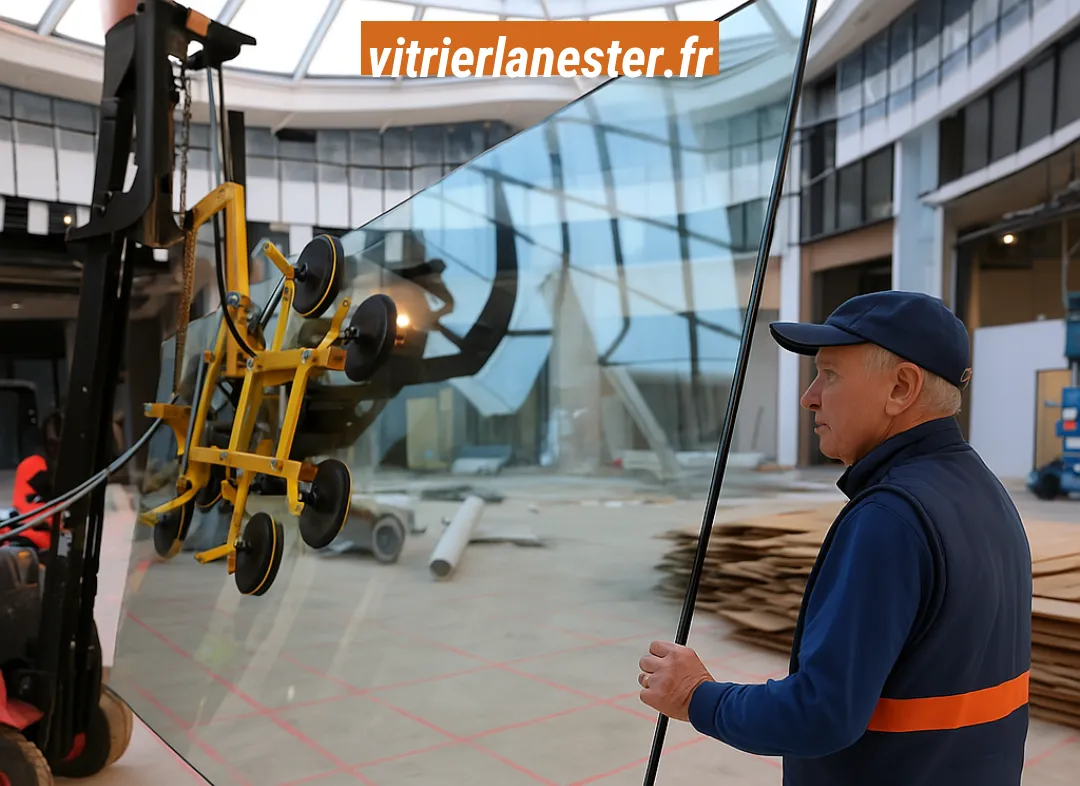 Remplacement de vitrine magasin Lanester
